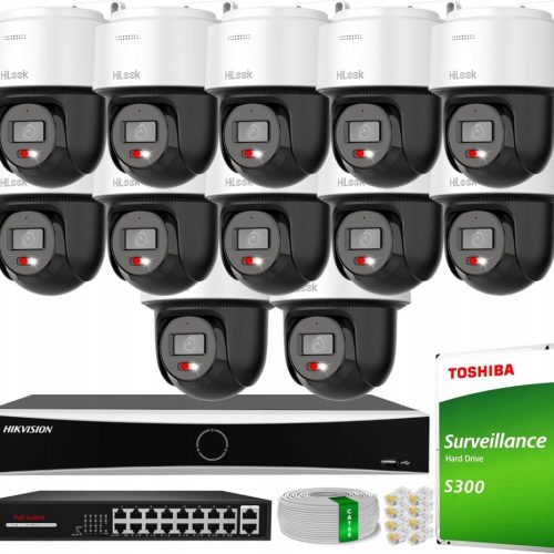 Zestaw monitoringu dom IP obrotowa kamera 12x PTZ-...