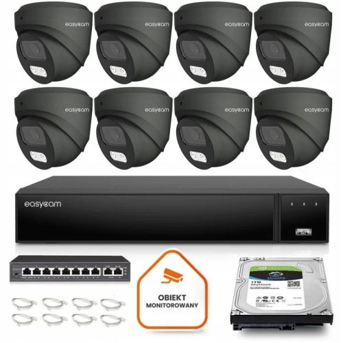 Zestaw do monitoringu IP dom kamera 8x EC-IP-D5MP3...