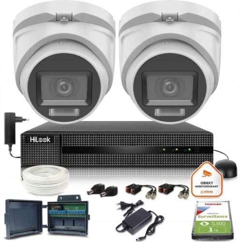 Zestaw do monitoringu 4w1 AHD IP 2x TVICAM-T2M-20D...