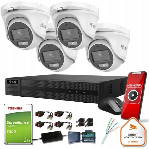 Zestaw do monitoringu 4w1 AHD IP 4x TVICAM-T2M-20D...