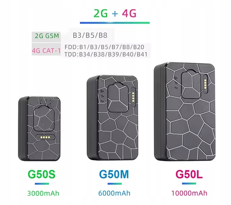 Lokalizator podsłuch GPS 4G LTE WIFI LBS MAGNES na kartę SIM aplikacja ...