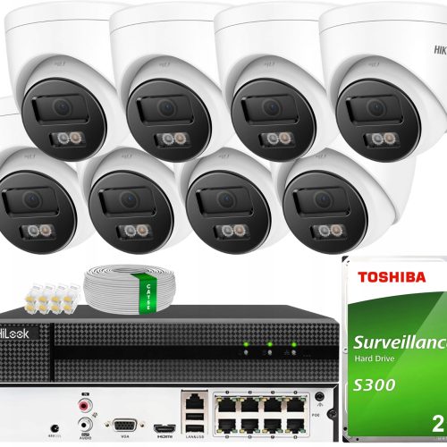 Zestaw do monitoringu IP 8x DS-2CD1361G2-LIU 6MPX ...