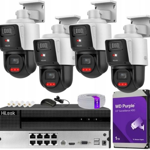 Zestaw do Monitoringu Kamery Obrotowe 4x PTZ-D4-PR...