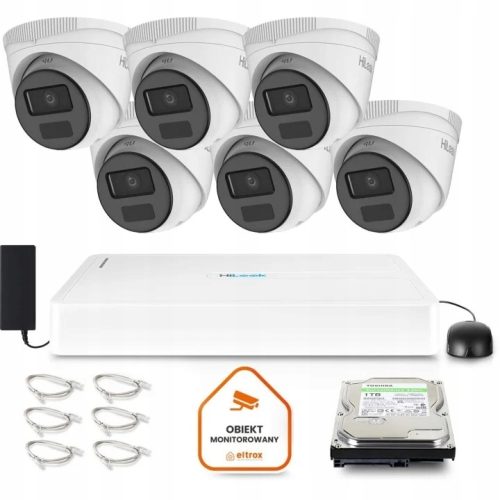 Zestaw do monitoringu dom firma IP 6x IPCAM-T2-P 2...