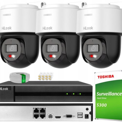 Zestaw monitoringu dom IP obrotowa kamera 3x PTZ-N...