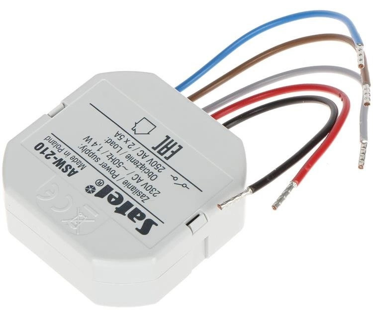 Bezprzewodowy Dwukanałowy Sterownik 230V AC ASW-210 ABAX/ABAX2 Satel - obrazek 3