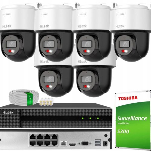 Zestaw monitoringu dom IP obrotowa kamera 6x PTZ-N...