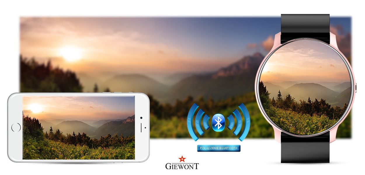 Smartwatch Giewont GW120-3 Różowy i Czarny Pasek Silikonowy - obrazek 13