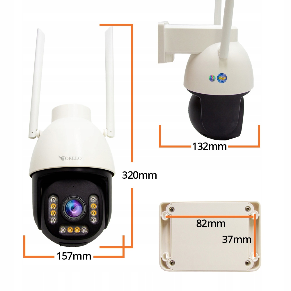 Kamera WiFi IP ORLLO Z9 ULTRA Zewn Obrót 4MP Zoom x10 2.7K+zasilacz+ - obrazek 7