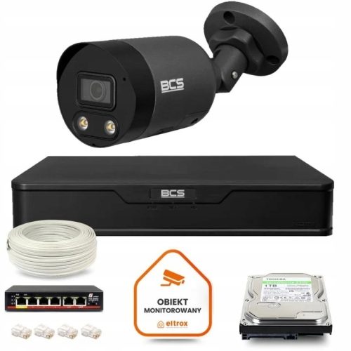 Zestaw do monitoringu kamera IP 1x BCS-P-TIP28FWR3...