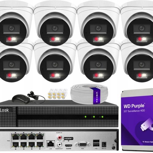 Zestaw monitoringu dom kamera IP 8x IPC-T280HA-LU ...