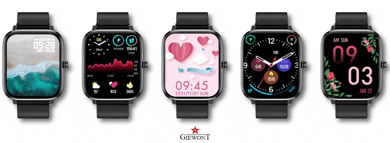 Smartwatch Giewont GW230-3 Tarcza Różowe Złoto i Czarny Pasek Silikonowy - obrazek 5