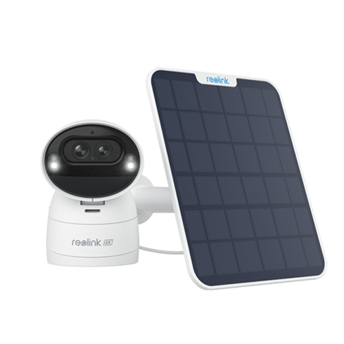 Kamera Wifi Reolink obrotowa śledzenie Argus Track 4K 8Mpx z panelem 6W | Detekcja i śledzenie osób, pojazdów i zwierząt | Akumulator | Bezprzewodowa Wifi | Panel solarny 6W