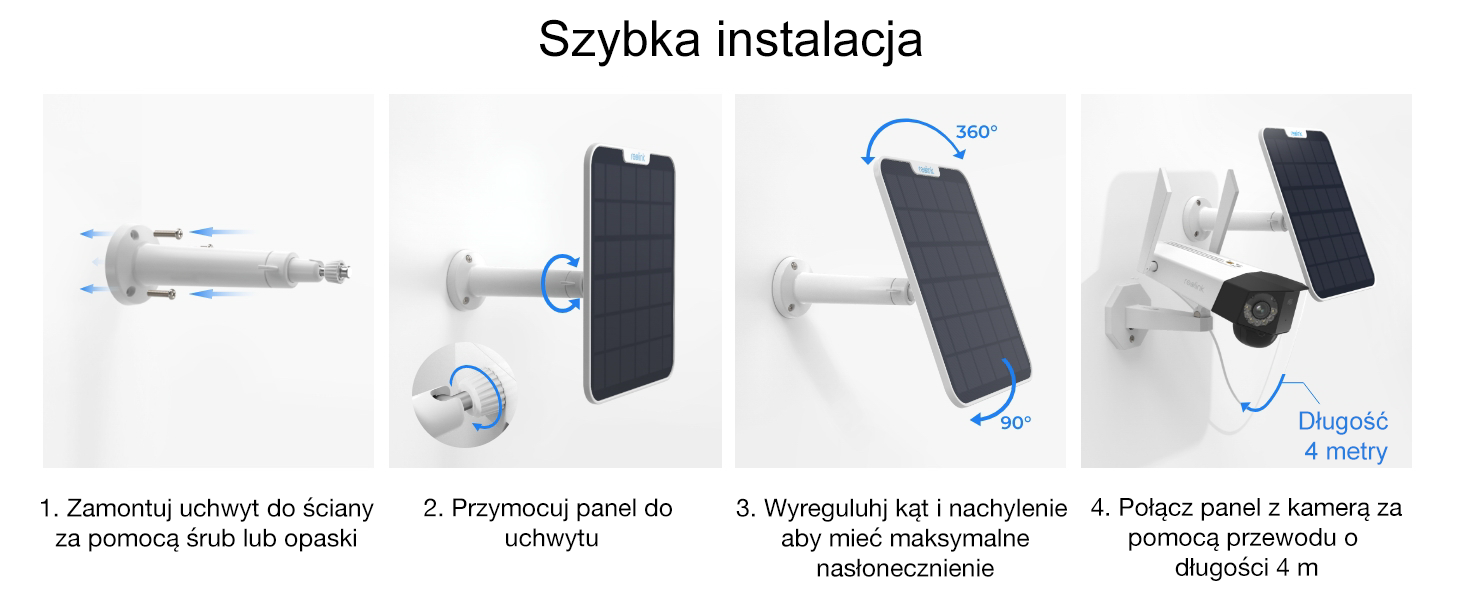 Panel solarny Reolink 6W do kamer z własnym zasilaniem - obrazek 7