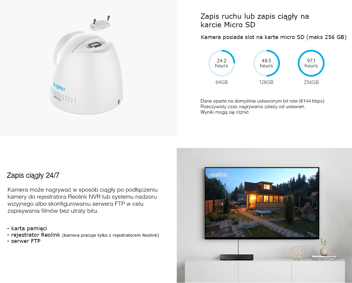 Zestaw Rejestrator 8 kanałów 2 TB i 4x Kamera zewnętrzna Reolink RLC520A-5MP | POE | Wykrywanie pojazdów i ludzi (1) - obrazek 13
