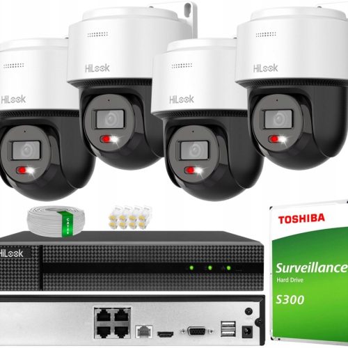 Zestaw monitoringu dom IP obrotowa kamera 4x PTZ-N...