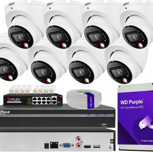 Zestaw monitoringu dom kamera IP 8x IPC-HDW1639T-A...