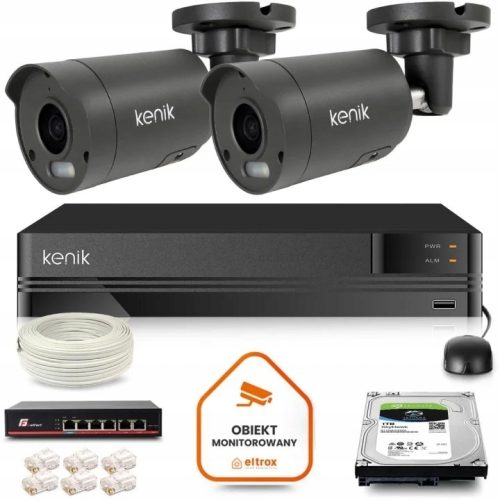 Zestaw monitoringu dom firma IP 2x KG-2130TAS-IL-G...