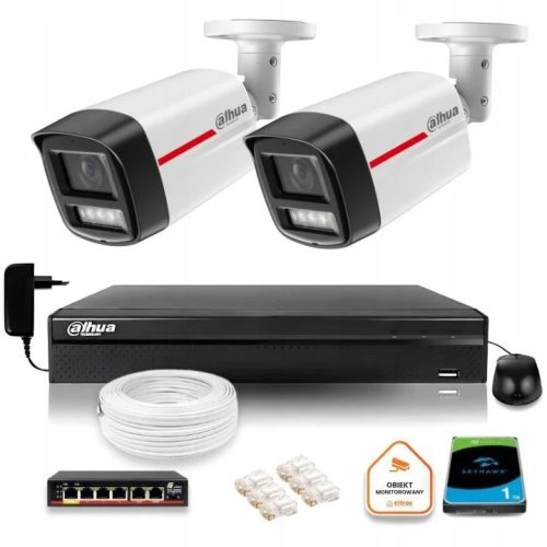 Zestaw monitoringu kamera IP 2x IPC-HFW2449TL-S-LE...