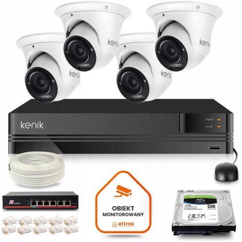 Zestaw monitoringu dom firma IP 4x KG-2160DVFAS-IL...