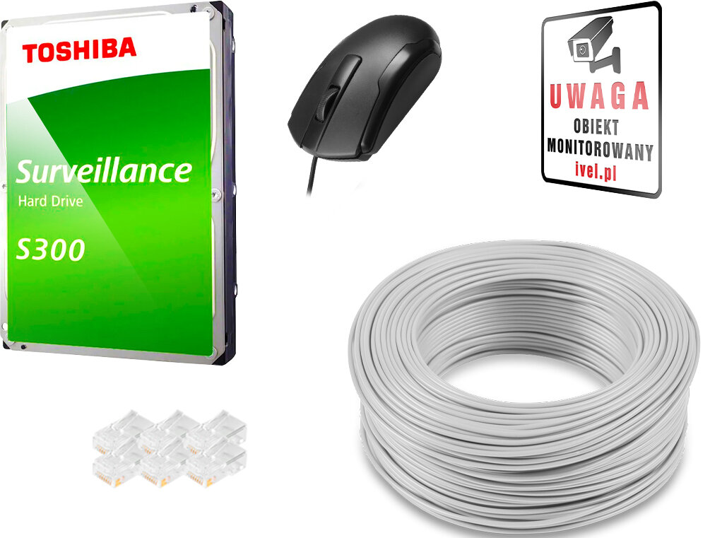 Zestaw dwóch kamer IP DS-2CD1341G0-I/PL 4 Mpx, rejestrator NVR-4CH-4MP/4P Hikvision - obrazek 16