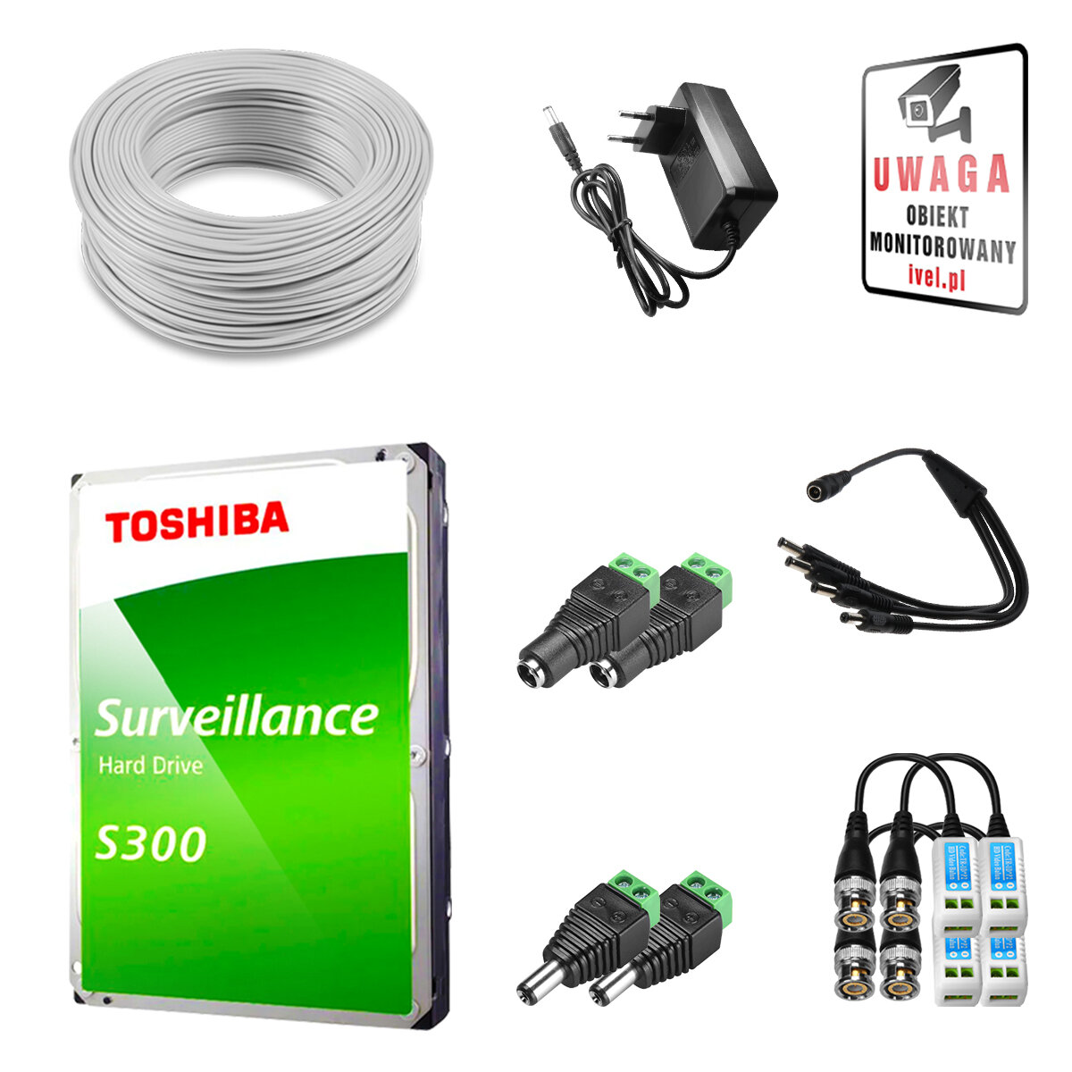 Zestaw do monitoringu 2x TVICAM-T2M-20DL, DVR-4CH-4MP HiLook by Hikvision - obrazek 7