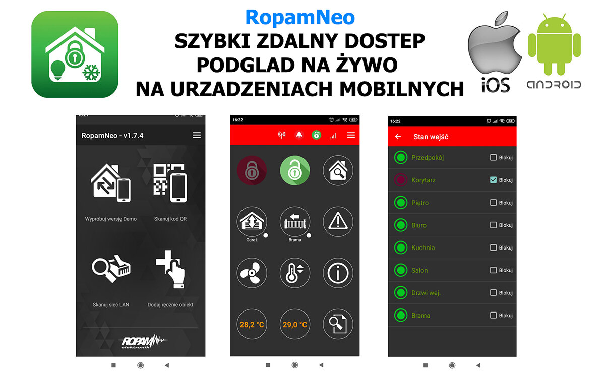 System alarmowy Ropam NeoGSM-IP z 6 czujkami ruchu Bosch, panelem TPR-4BS i sygnalizatorem SPL-5010 - obrazek 9