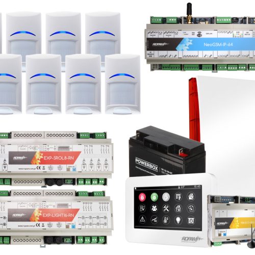System alarmowy Ropam NeoGSM-IP-64 DIN, Biały, 8x...