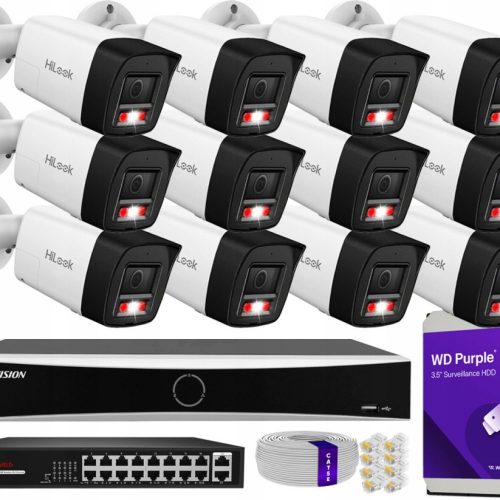 Zestaw monitoringu dom kamera IP 12x IPC-B180HA-LU...