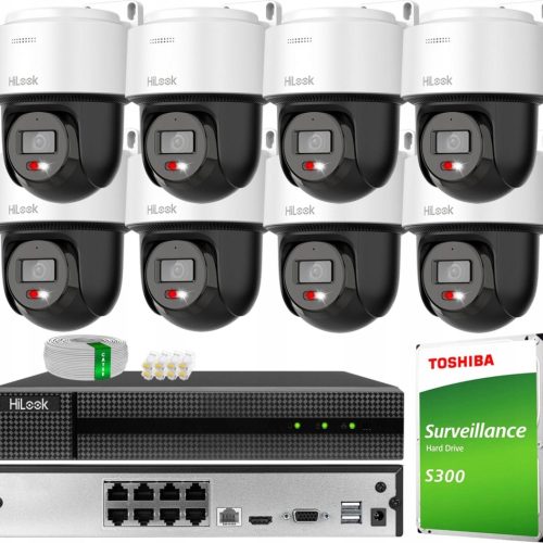 Zestaw monitoringu dom IP obrotowa kamera 8x PTZ-N...