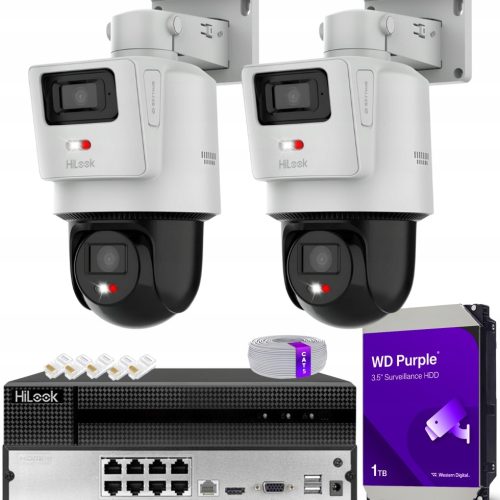 Zestaw monitoringu dom kamera obrotowa IP 2x PTZ-N...