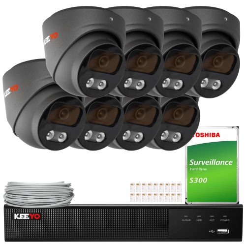 Zestaw do monitoringu IP KEEYO 8x LV-V-IP5M25DF-G-...