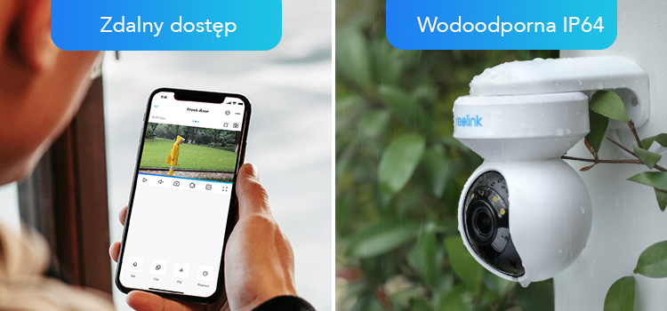 Kamera zewnętrzna Reolink E1 Outdoor czarna | obrotowa | Wifi | Czujnik ruchu z wykrywaniem postaci i pojazdów - obrazek 6