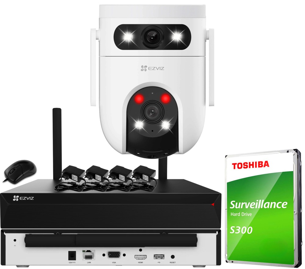Zestaw monitoringu WiFi dom kamera IP 1x H9c 2K 3MPx IR30 audio