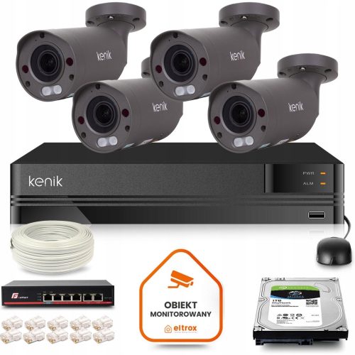 Zestaw monitoringu dom firma IP 4x KG-5260TZAS-IL-...