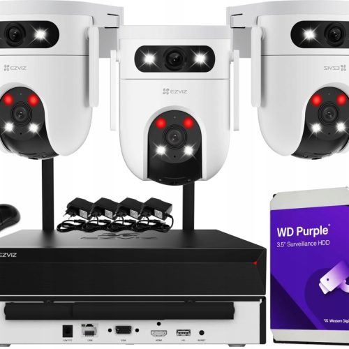 Zestaw monitoringu WiFi dom kamera IP 3x H9c 3K 5M...