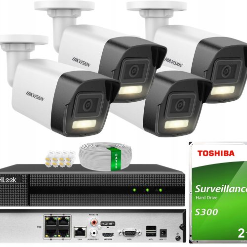 Zestaw do Monitoring IP 4x DS-2CD1061G2-LIU 6MPX H...
