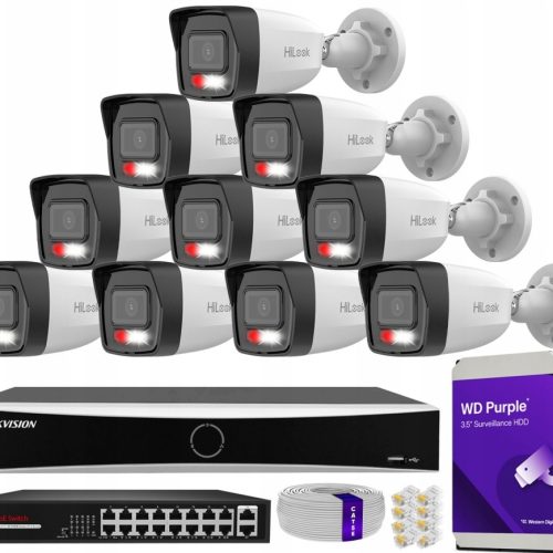 Zestaw do monitoringu dom kamera IP 10x IPC-B180HA...