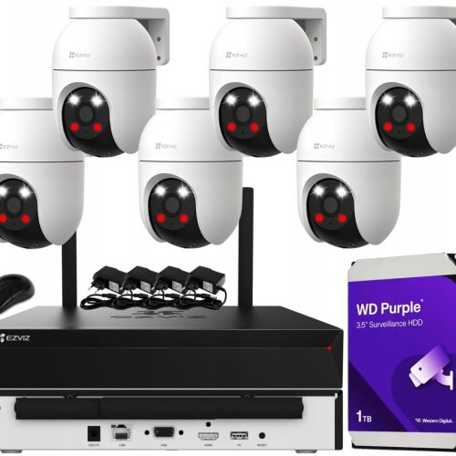 Zestaw monitoringu dom IP kamera obrotowa WiFi 6x ...