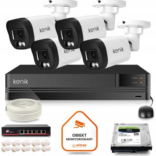 Zestaw monitoringu dom firma IP 4x KG-530TPA-L 5Mp...