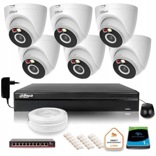 Zestaw do monitoringu IP 6x IPC-HDW1239V-A-IL-0280...