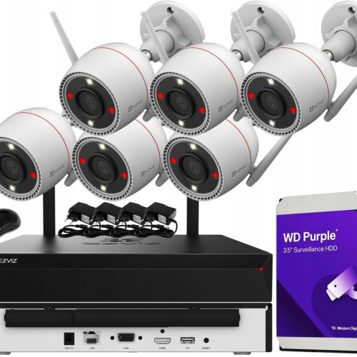 Zestaw do monitoringu dom IP kamera WiFi 6x H3c 3K...