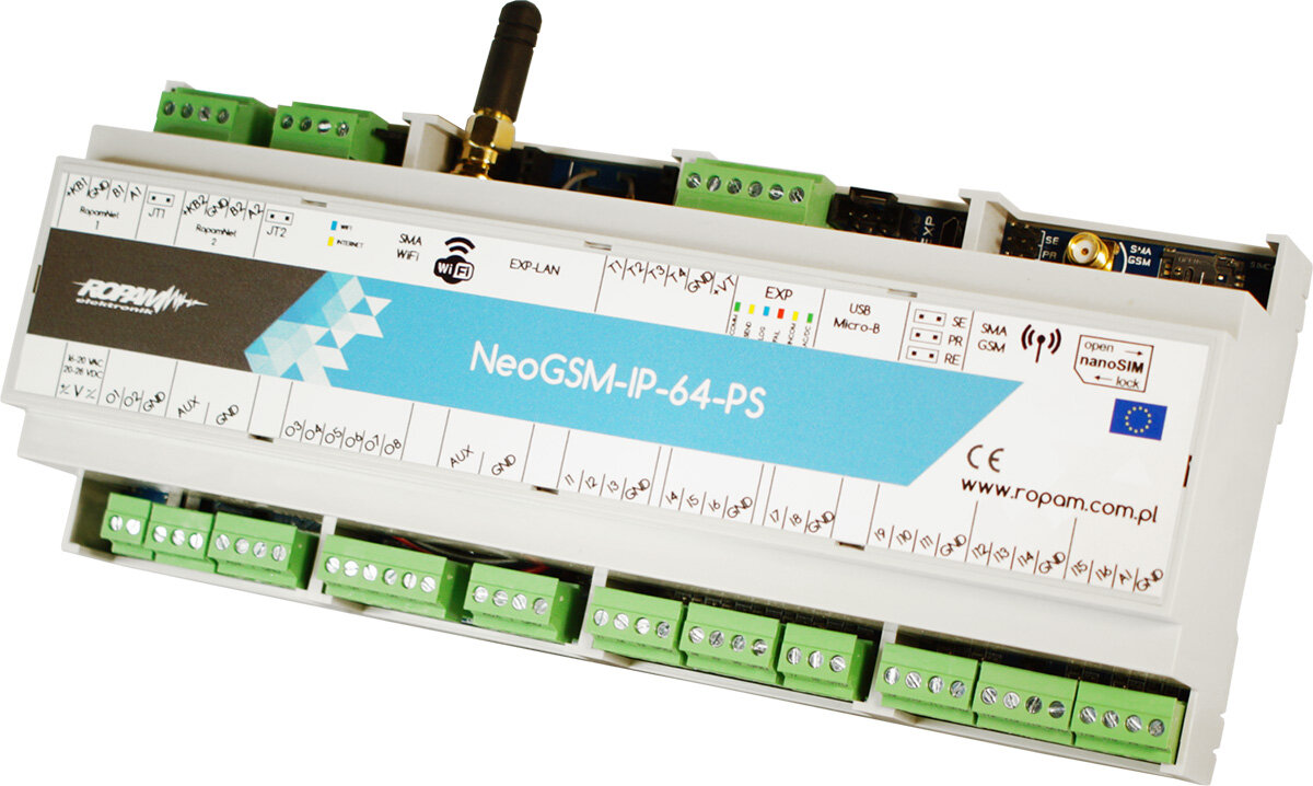 Centrala alarmowa Ropam NeoGSM-IP-64-PS-D12M