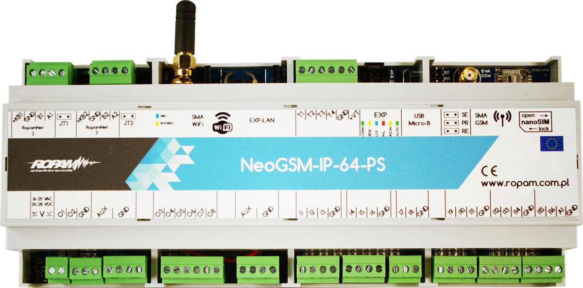 Centrala alarmowa Ropam NeoGSM-IP-64-PS-D12M - obrazek 2