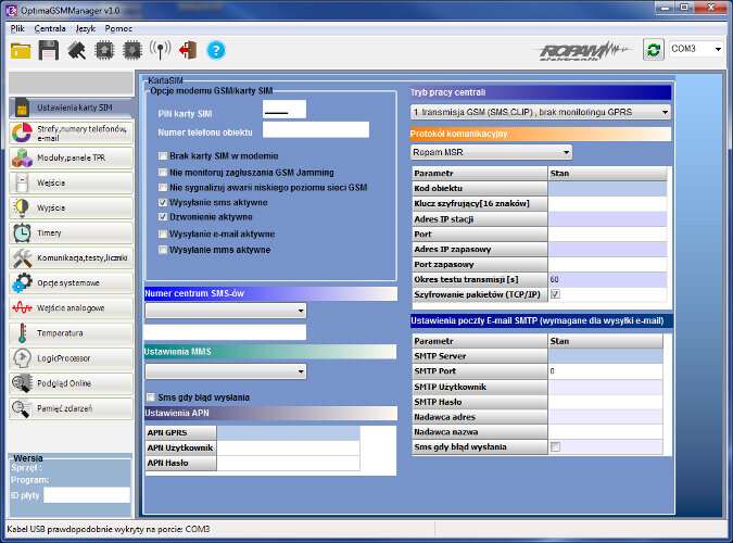 Centrala alarmowa Ropam OptimaGSM - obrazek 3