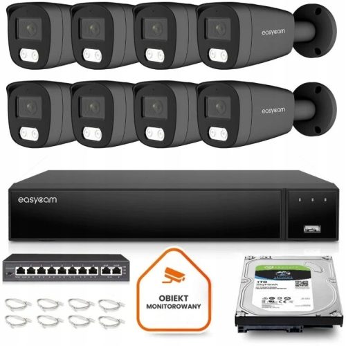 Zestaw do monitoringu IP dom kamera 8x EC-IP-B5MP3...