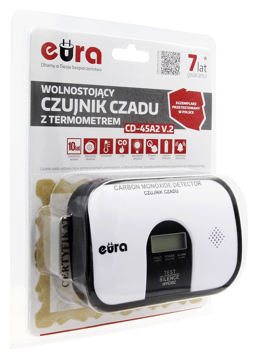 Czujnik czadu Eura CD-45A2 v.2