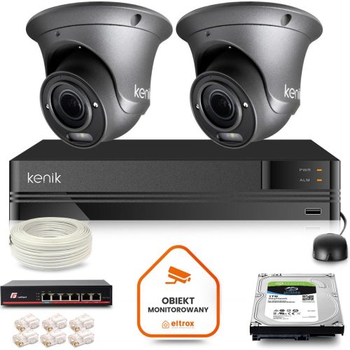 Zestaw monitoringu dom firma IP 2x KG-2160DVFAS-IL...