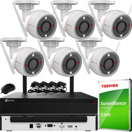 Zestaw monitoringu dom IP kamera WiFi 6x H3c 2K+ 4...