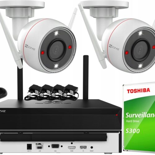 Zestaw monitoringu dom IP kamera WiFi 2x H3c 2K+ 4...